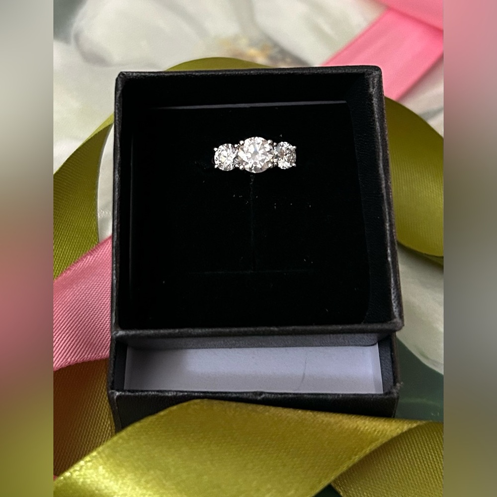 2 CT Moissanite & S Silver Ring